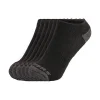 6Pk Womens Full Terry No Show Black