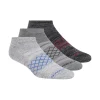 3Pk Mens 1/2 Terry Low Cut Grey / Multi